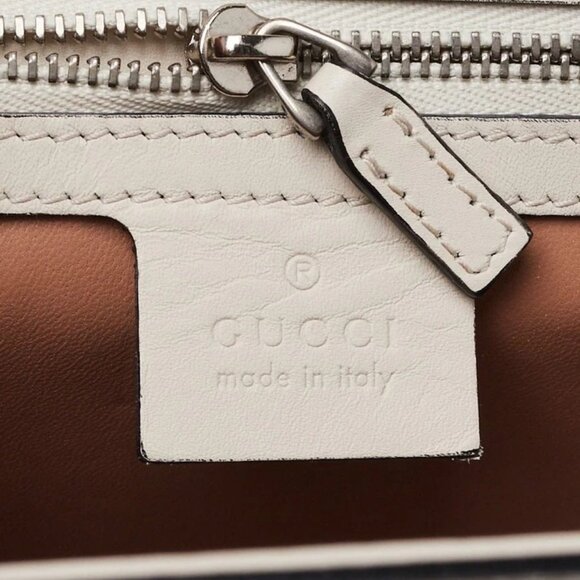Gucci White Leather/Snakeskin Lilith Top Handle Bag - Picture 7 of 11
